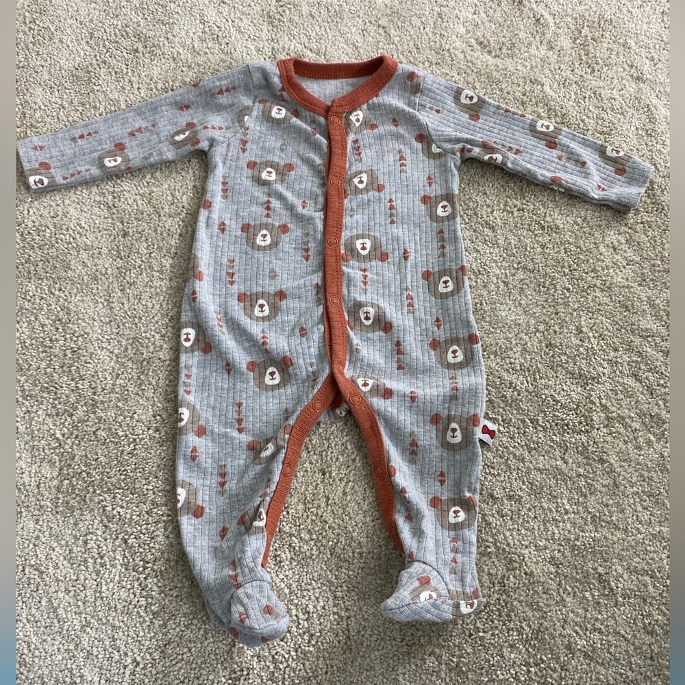 Dapper Dude Baby Boys' Bear Coveralls - Gray